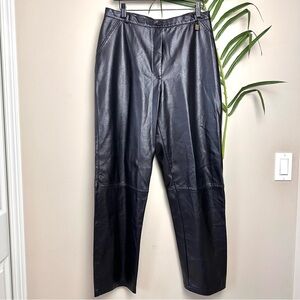 Vintage ABK Faux Leather Black High Rise Pants